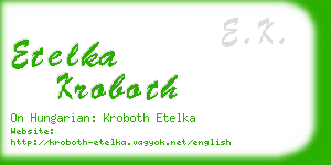 etelka kroboth business card